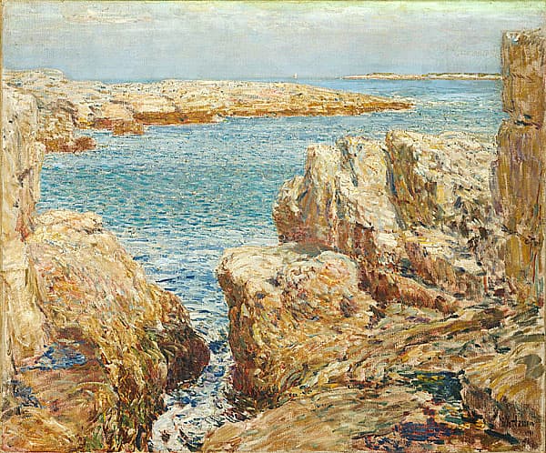 《海岸风光·浅滩小岛》美术画作介绍