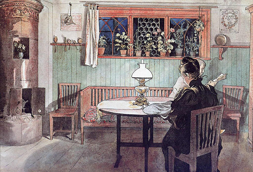 《孩子们上床之后》美术画作介绍