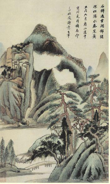 《仿古山水10》董其昌作品介绍及画作含义/创作背景