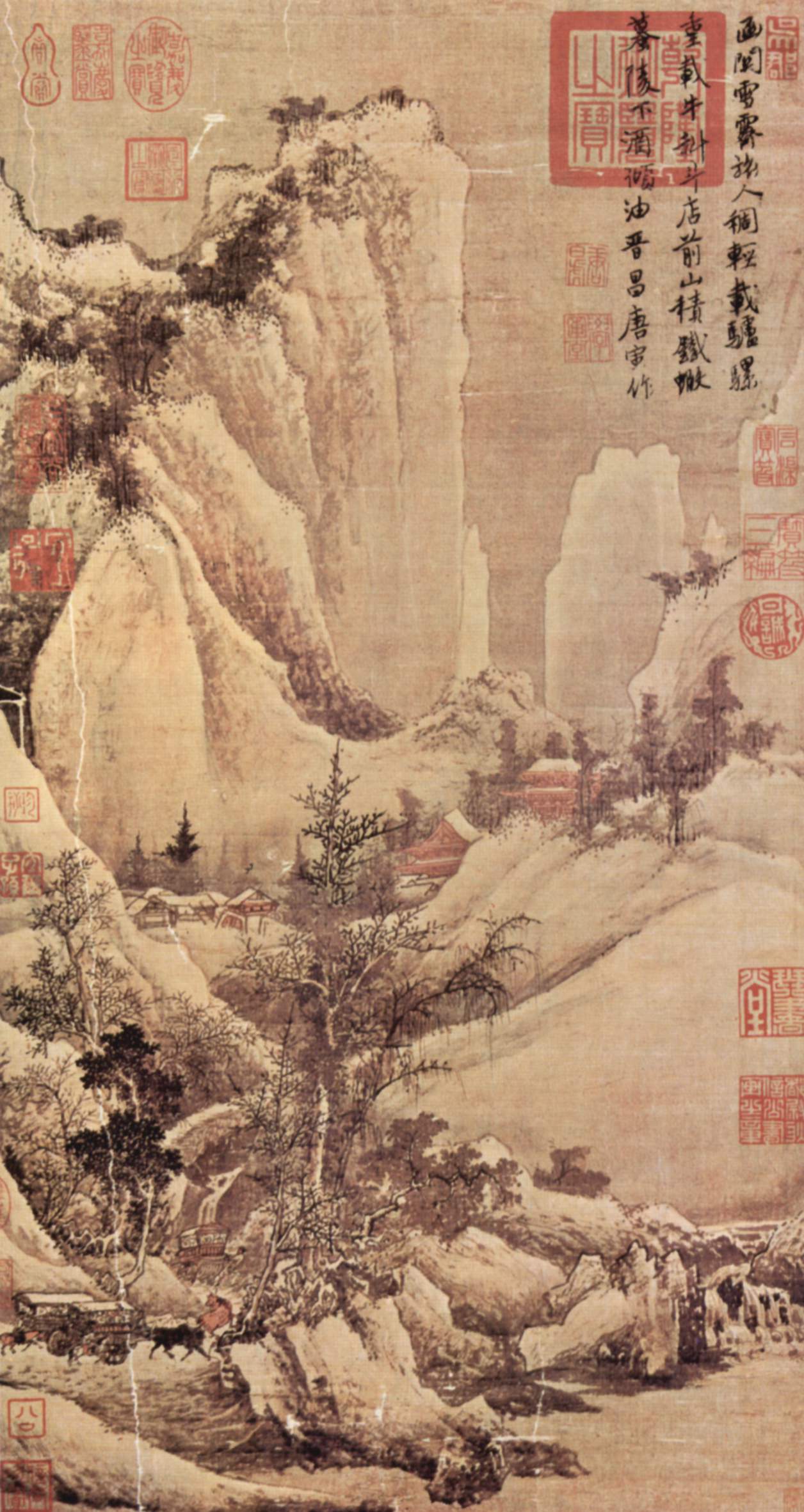 《函关雪霁图》唐寅作品介绍及画作含义/创作背景