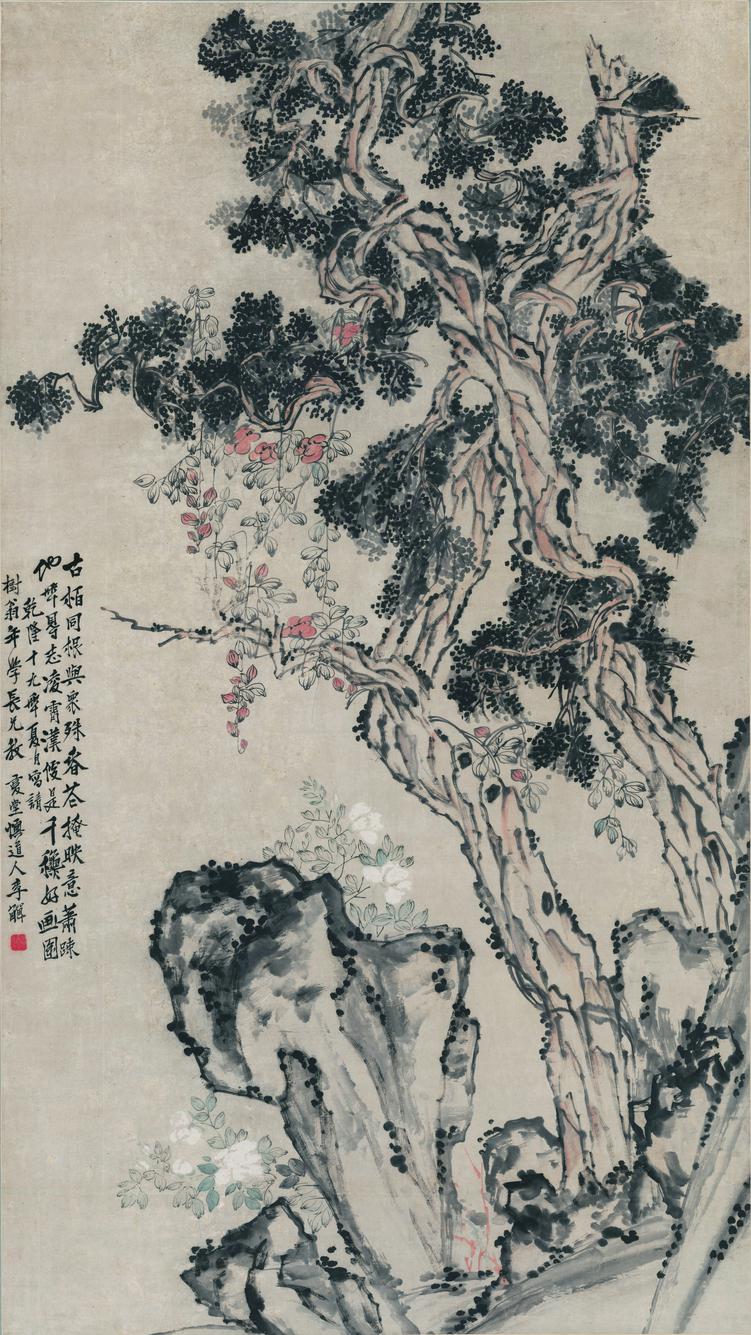 《古柏凌霄图》李鱓作品介绍及画作含义/创作背景