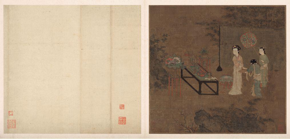 《盥手观花图》美术画作介绍
