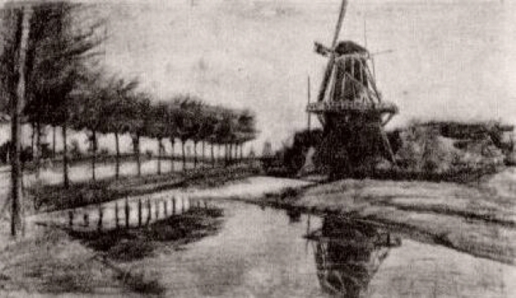 《风车景观》美术画作介绍