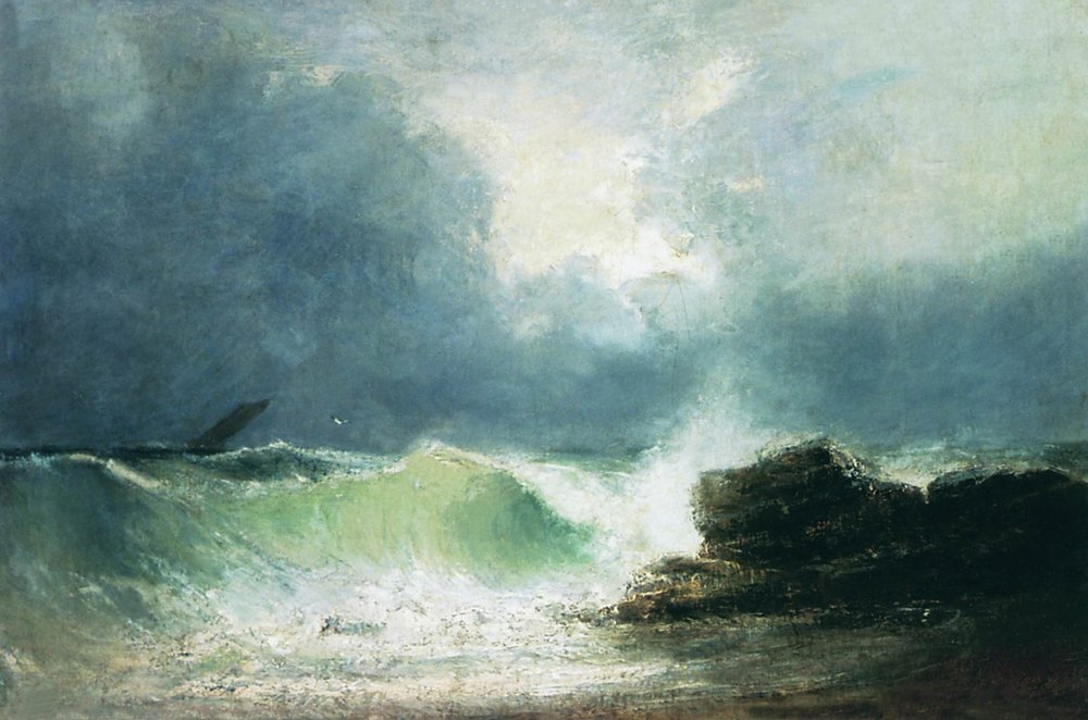 《海岸波浪》美术画作介绍